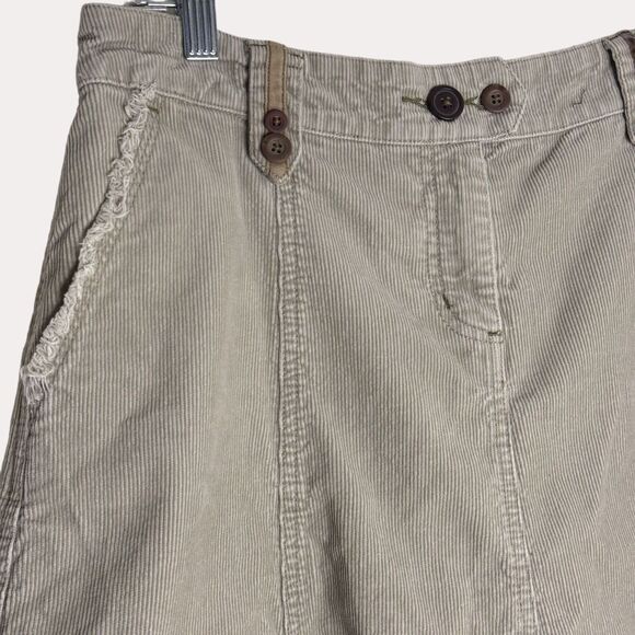 Boden Corduroy Skirt A Line Rough Edge Tan 12 L bv - Picture 3 of 9